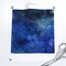 Space, Galaxy, Blue, Black, Watercolor, Night, Abstract, Painting Custom Printed Fabric by Spoonflower Various Fabrics by the Yard or Fat Quarter
